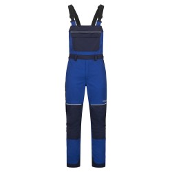 1 Stück ELYSEE Multinorm Latzhose aus Baumwolle in Kornblau/Marine