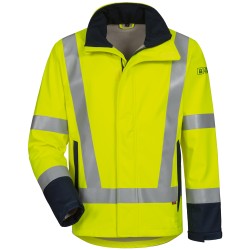 1 Stück KAAPO Warnschutz Softshell-Jacke aus Polyester in Gelb/Marine