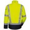 1 Stück KAAPO Warnschutz Softshell-Jacke aus Polyester in Gelb/Marine