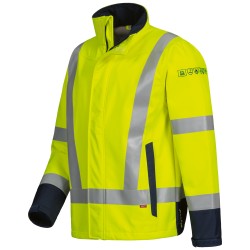 1 Stück KAAPO Warnschutz Softshell-Jacke aus Polyester in Gelb/Marine