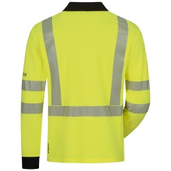 1 Stück ELYSEE Warnschutz Polohemd aus Baumwolle in Gelb und Marineblau