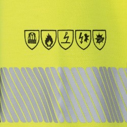 1 Stück ELYSEE Warnschutz Polohemd aus Baumwolle in Gelb und Marineblau