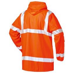 1 Stück FINN Warnschutzjacke aus PU in orange, EN ISO 20471 Kl 3, EN 343 Kl 4/1/X für optimale Sichtbarkeit