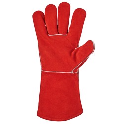 60 Paar STRONGHAND® Rindslederhandschuhe CAT 2, rot, strapazierfähig und optimaler Schutz für den Einsatz