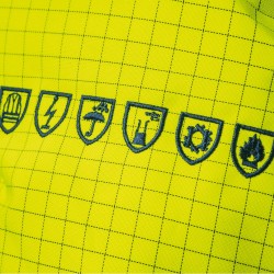 1 Stück Gerhard Multinorm 3in1 Parka Warnschutz Gelb/Marine, vielseitig und wetterfest für optimale Sicherheit