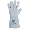 60 Paar STRONGHAND® Handschuhe aus Rind-Spaltleder, grau, Kategorie 2