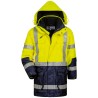 1 Stück ELYSEE Warnschutzparka aus wasserabweisendem Material in gelb/marine, EN ISO 20471/3, EN 343 zertifiziert