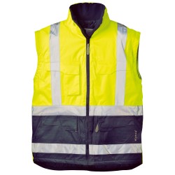 1 Stück ELYSEE Warnschutzparka aus wasserabweisendem Material in gelb/marine, EN ISO 20471/3, EN 343 zertifiziert