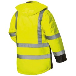 1 Stück ELYSEE Warnschutzparka aus Polyester in Gelb/Marine, EN ISO 20471/3, EN 343 zertifiziert