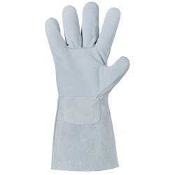 60 Paar STRONGHAND® Handschuhe aus Rind-Spaltleder, grau, Kategorie 2