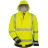 1 Stück ELYSEE Warnschutz-Softshelljacke, leicht wattiert, EN ISO 20471/3, gelb/schwarz, ideal für Sichtbarkeit