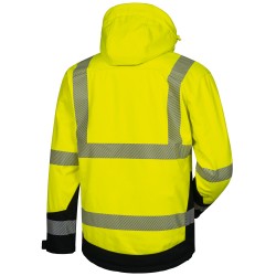 1 Stück ELYSEE Warnschutz-Softshelljacke, leicht wattiert, EN ISO 20471/3, gelb/schwarz, ideal für Sichtbarkeit
