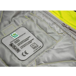 1 Stück ELYSEE Warnschutz-Softshelljacke, leicht wattiert, EN ISO 20471/3, gelb/schwarz, ideal für Sichtbarkeit