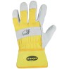 60 Paar MAMMUT STRONGHAND® Handschuhe aus Rind-Spaltleder in Natur/Gelb, Schutzklasse CAT 2