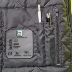 1 Stück ELYSEE Warnschutzjacke 2-in-1 aus Polyester in Gelb/Grau, EN ISO 20471/3, EN 343, EN ISO 13688