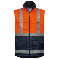 1 Stück ELYSEE Warnschutz-Parka aus Polyester in Orange/Marine, EN ISO 20471/3, EN 343 zertifiziert