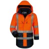1 Stück ELYSEE Warnschutzparka, orange/marine, EN ISO 20471/3, wasserdicht, atmungsaktiv, reflektierend
