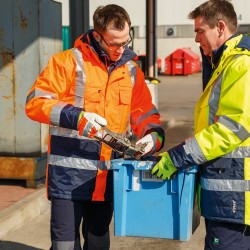 1 Stück ELYSEE Warnschutzparka, orange/marine, EN ISO 20471/3, wasserdicht, atmungsaktiv, reflektierend