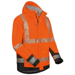 1 Stück ELYSEE Warnschutz-Softshelljacke, wattiert, EN ISO 20471/3, orange/schwarz