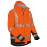 1 Stück ELYSEE Warnschutz-Softshelljacke, wattiert, EN ISO 20471/3, orange/schwarz