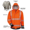 1 Stück ELYSEE Warnschutz-Softshelljacke, wattiert, EN ISO 20471/3, orange/schwarz