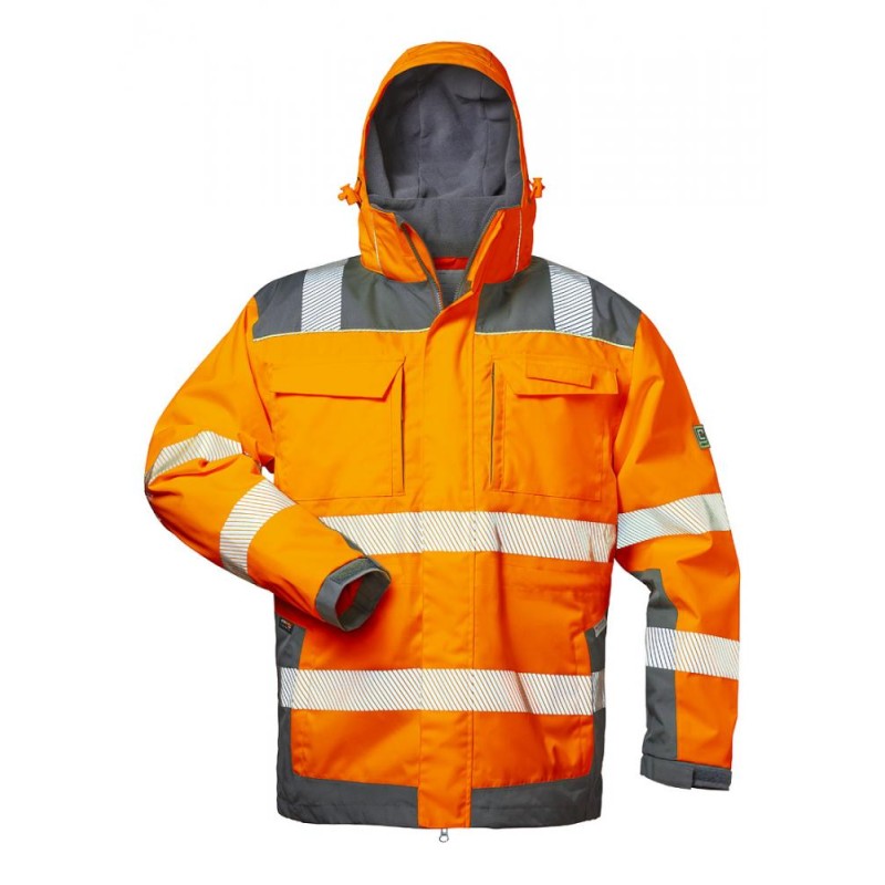 1 Stück ELYSEE Warnschutzjacke 2in1 orange/grau, EN ISO 20471/3, EN 343, EN ISO 13688, wetterfest und sicher