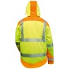 1 Stück ELYSEE Warnschutz-Softshelljacke, wattiert, EN ISO 20471/3, gelb/orange