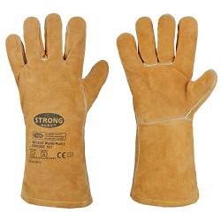 60 Paar WELDER-PROFI2 STRONGHAND® Handschuhe aus Rind-Spaltleder, beige, Schutzkategorie 2