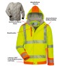 1 Stück ELYSEE Warnschutz-Softshelljacke, wattiert, EN ISO 20471/3, gelb/orange