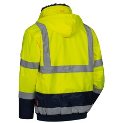 1 Stück ELYSEE Warnschutzpilotjacke gelb/marine, EN ISO 20471, EN 343 mit Schulterreflex für optimale Sichtbarkeit