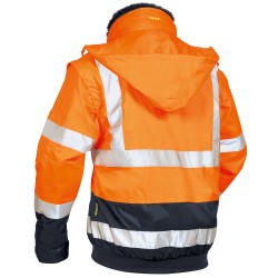1 Stück ELYSEE Warnschutzjacke EN ISO 20471 Orange/Marine mit Schulterreflex, wasserabweisend und atmungsaktiv