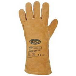60 Paar WELDER-PROFI2 STRONGHAND® Handschuhe aus Rind-Spaltleder, beige, Schutzkategorie 2