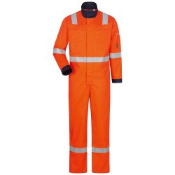 1 Stück MAUNO Multinorm Overall, 220 g/m², orange/marine, für optimalen Schutz und hohen Tragekomfort