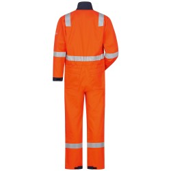 1 Stück MAUNO Multinorm Overall, 220 g/m², orange/marine, für optimalen Schutz und hohen Tragekomfort