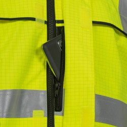 1 Stück TOIVO Multinorm Parka Warnschutzjacke aus Polyester in Gelb/Marine