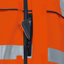 1 Stück AARO Multinorm Parka Warnschutz orange/marine, wasserabweisend, atmungsaktiv, für optimale Sichtbarkeit