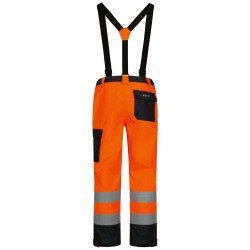 1 Stück ELYSEE Warnschutzbundhose orange/marine – strapazierfähige Arbeitshose für optimale Sichtbarkeit und