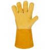 60 Paar STRONGHAND® Handschuhe aus Rind-Spaltleder und Vollleder, gelb, Kategorie 2