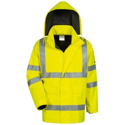 1 Stück Adalbert Multinorm Regenjacke, Warnschutz, wasserdicht, leuchtend gelb