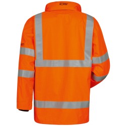 1 Stück Ambrosius Multinorm Regenjacke, Warnschutz, wasserdicht, orange, ideal für Sicherheitseinsätze