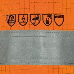 1 Stück Ambrosius Multinorm Regenjacke, Warnschutz, wasserdicht, orange, ideal für Sicherheitseinsätze