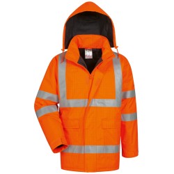 1 Winterjacke Riginos Multinorm aus Warnschutzmaterial in auffälligem Orange
