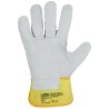 60 Paar MAMMUT STRONGHAND® Handschuhe aus Rind-Spaltleder in Natur/Gelb, Schutzklasse CAT 2