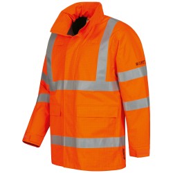 1 Winterjacke Riginos Multinorm aus Warnschutzmaterial in auffälligem Orange