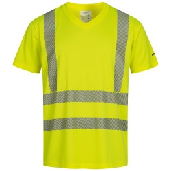 1 Stück ELYSEE UV- und Warnschutz-T-Shirt aus Polyester, gelb, EN ISO 20471/2, EN 13758-2