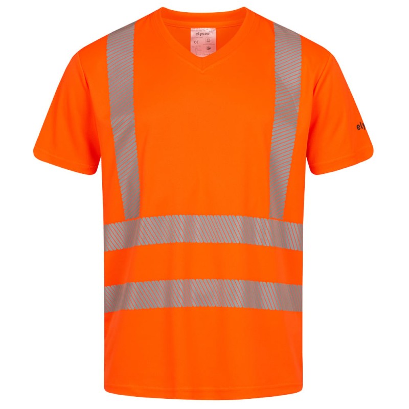 1 Stück ELYSEE UV- und Warnschutz-T-Shirt, orange, EN ISO 20471/2, EN 13758-2, für optimale Sichtbarkeit und Schutz