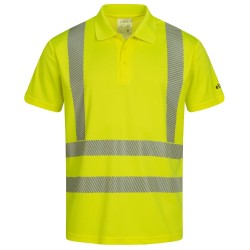 1 Polo-Shirt ELYSEE® UV- und Warnschutz aus 100% Baumwolle in leuchtendem Gelb, EN ISO 20471/2, EN 13758-2