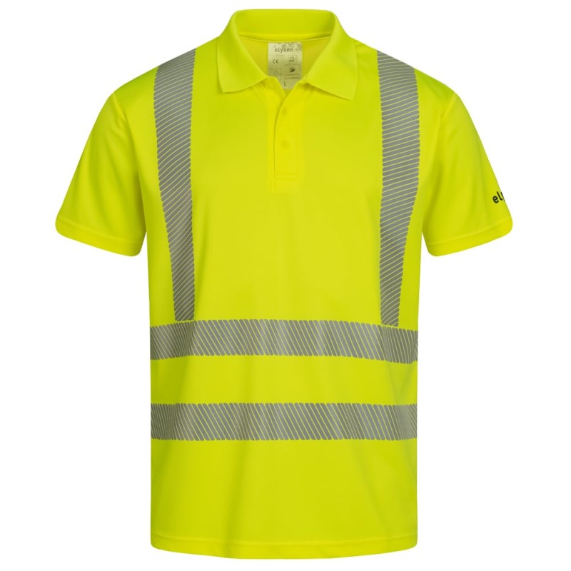 1 Polo-Shirt ELYSEE® UV- und Warnschutz aus 100% Baumwolle in leuchtendem Gelb, EN ISO 20471/2, EN 13758-2