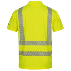 1 Polo-Shirt ELYSEE® UV- und Warnschutz aus 100% Baumwolle in leuchtendem Gelb, EN ISO 20471/2, EN 13758-2