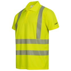 1 Polo-Shirt ELYSEE® UV- und Warnschutz aus 100% Baumwolle in leuchtendem Gelb, EN ISO 20471/2, EN 13758-2
